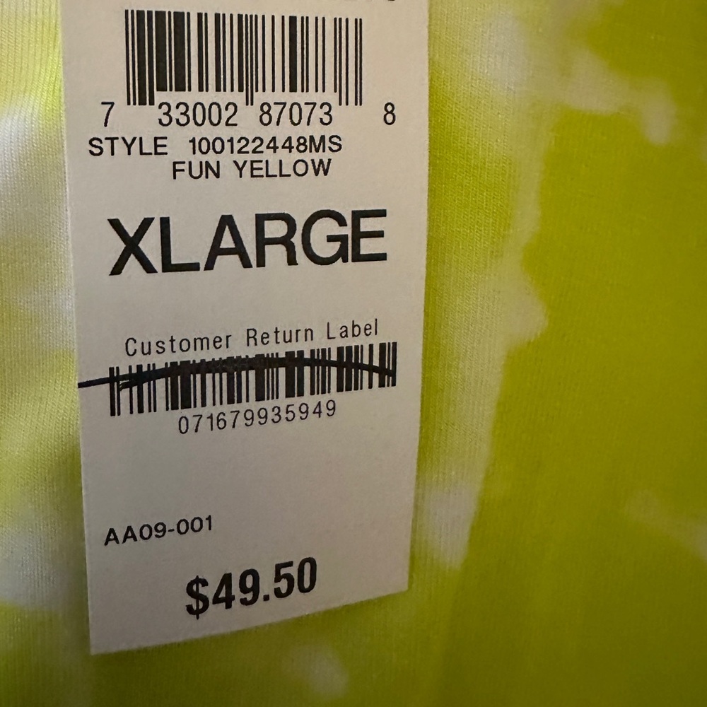 Style & Co Dress Sleeveless Fun Yellow Flip Flop Cut Out Back Knee Length Sz XL - Picture 8 of 9